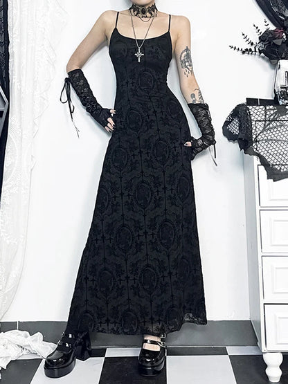 Velvet Bodycon Cami Vintage Spaghetti Party Club Sleeveless Camisole Strap Maxi Dress
