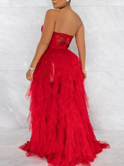 Lace Slip Graceful Mini Dress Dresses