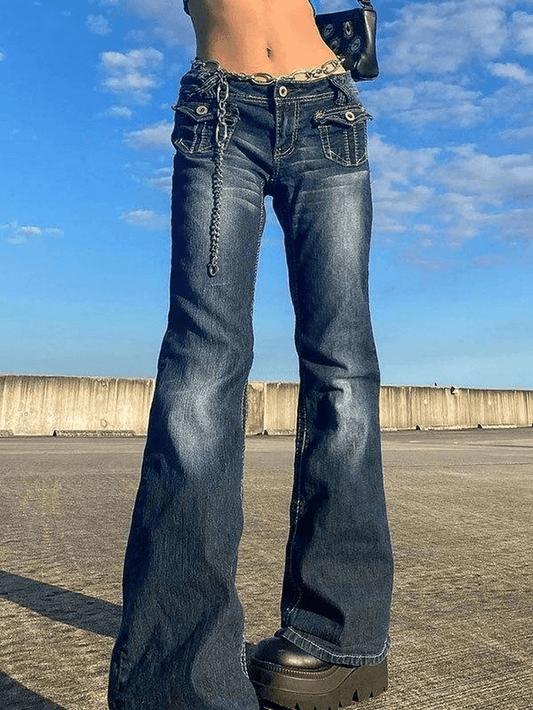 Low Rise Vintage Cargo Jeans