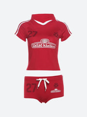 Jersey Top & Shorts Two Piece Set