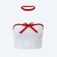 Knitted Strapless Crop Top