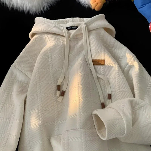 Korean Loose Fashion Solid Color Hoodie