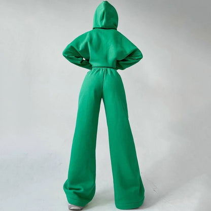 Korean Solid Color Loose Fashion Tracksuit Hoodie