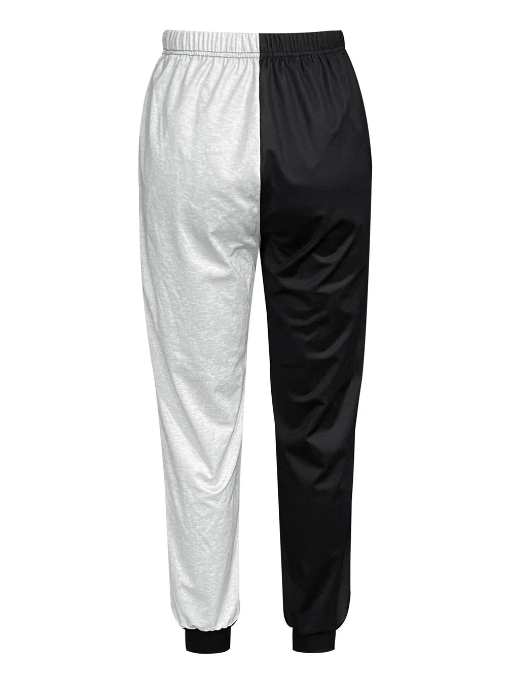 Color Block Jogger Letter Patchwork Print Knitting Casual Slant Pocket Pants