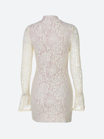 Lace Cut Out Mini Dress