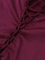 Lace Up Corset Top & Maxi Skirt Two Piece Set