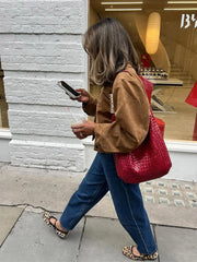 Retro Stylish Chic Solid Color Short Suede Unique Elegant Jacket