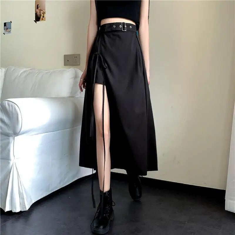Long Solid Simple All Match High Waist Casual Comfortable Skirt
