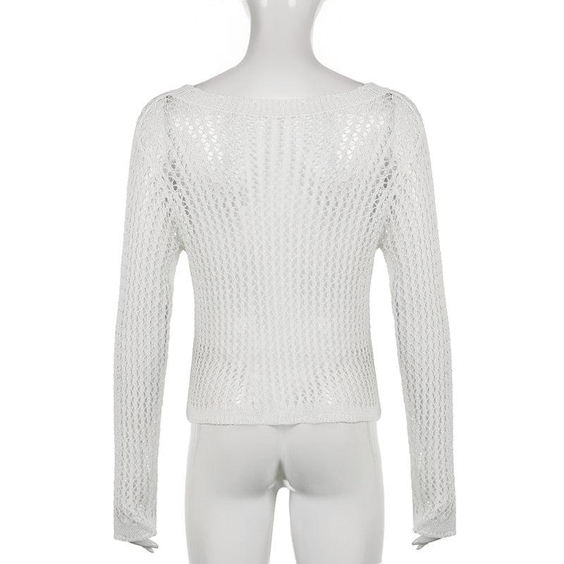 Long Sleeve Fishnet Top