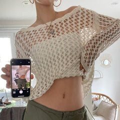 Long Sleeve Fishnet Top