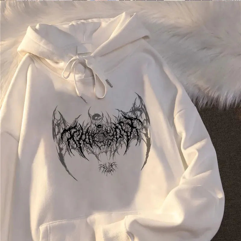 Punk Casual Gothic Skull Stylish Long Sleeve Hoodie