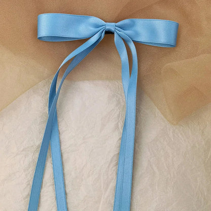 Sweet Solid Color Head Bow Headdress - Christmas Hair Accessory Blue Accessories-L