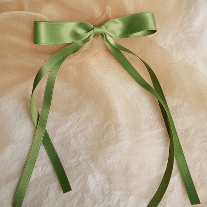 Sweet Solid Color Head Bow Headdress - Christmas Hair Accessory Green Accessories-L