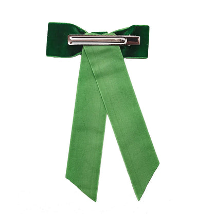 Velvet Ribbon Top Clip - Christmas Hair Accessory For Women Accessories-L