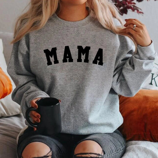 Mama Sweatshirt Mom Mother's Day Pregnancy Announcement Casual Tops Hoody