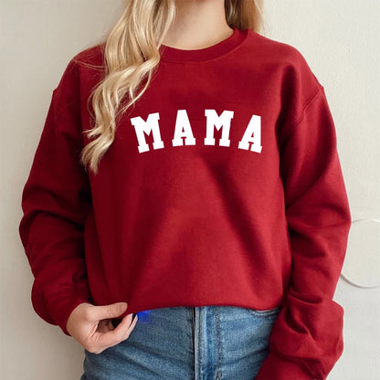 Mama Sweatshirt Mom Mother's Day Pregnancy Announcement Casual Tops Hoody