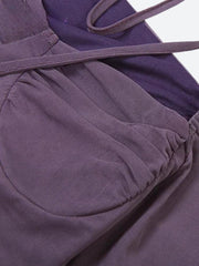 Mesh Split Midi Dress