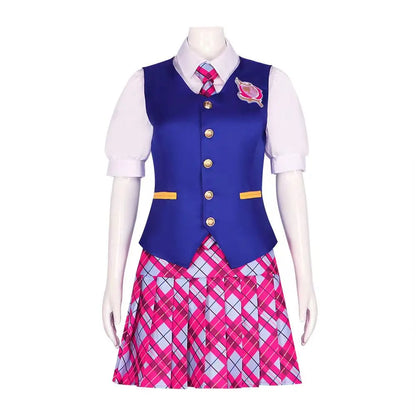 Barbie Princess School Uniform Top Skirt Halloween Carnival Party Attire