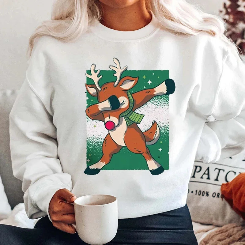 Santa Claus Reindeer Navidad Harajuku Y2K Unisex Christmas Hoodie