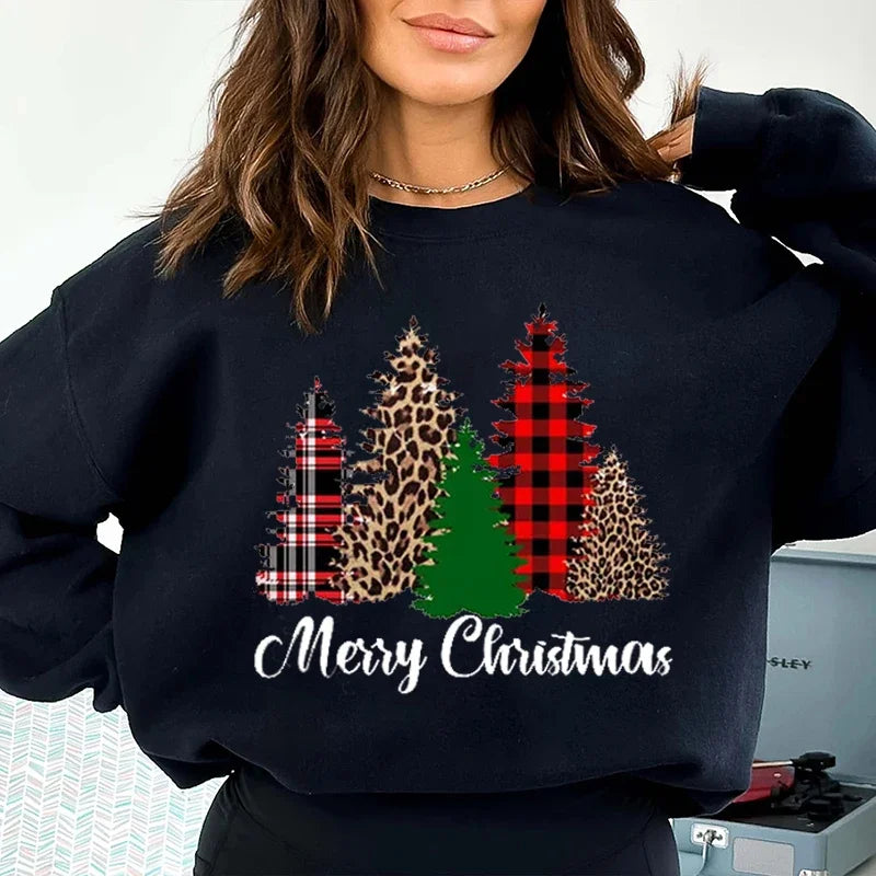 Graphic Santa Claus Reindeer Navidad Harajuku Y2K Unisex Christmas Hoodie Black 4 / M Hoodies-L