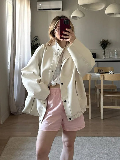 Chic Casual Versatile Fashion Elegant Loose Bomber Jacket