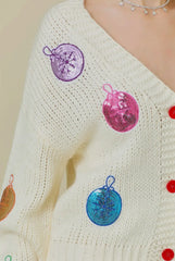 Doll Collar Tie-Up Sweater Cardigan