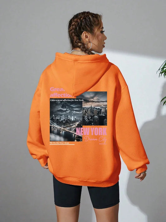 New York Dream City Casual Pullover Hoodie