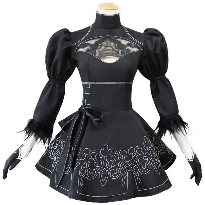 Nier Automata Yorha 2B Cosplay Women Fancy Halloween Party Costume