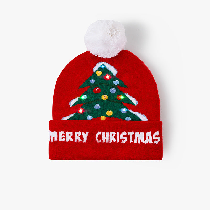 LED Reindeer Knit Christmas Hat