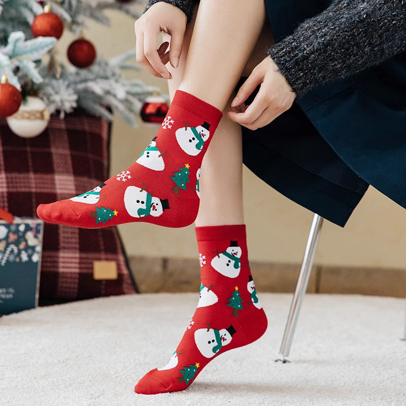 Cartoon Christmas Thick Warm Cute Crew Christmas Socks
