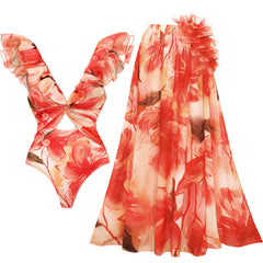 Citrine Swimsuit Set - Orange