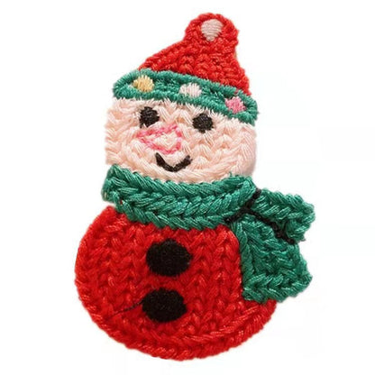 Cute Snowman Christmas Tree Pom Pom Hair Accessory