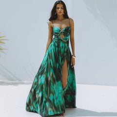 Palm Kiss  Swimsuit Set - Green