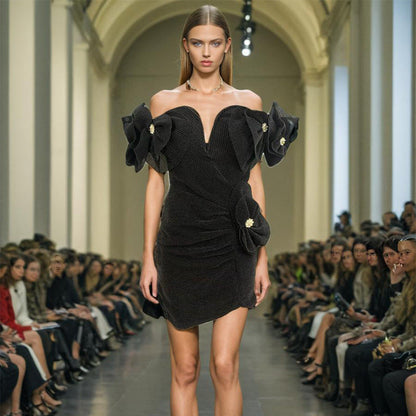 Socialite Stitching High Grade Floral Tube Dress