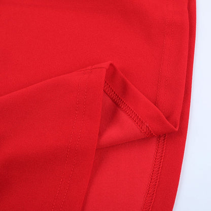 Carnes Midi Dress - Red