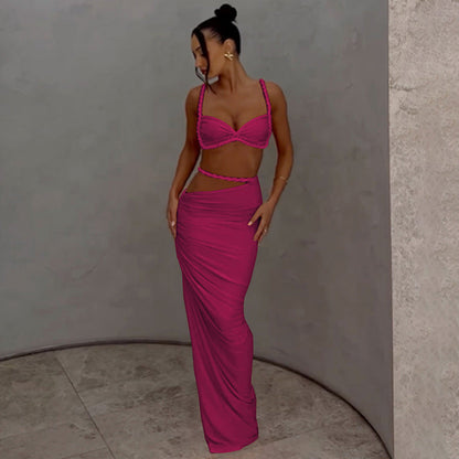 Makoko Co-Ord set - Rose Red