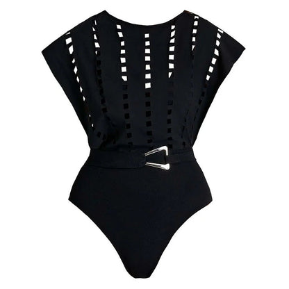 Black Pearl Swimsuit Set - Black