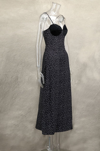 Inkwave Midi Dress - Black