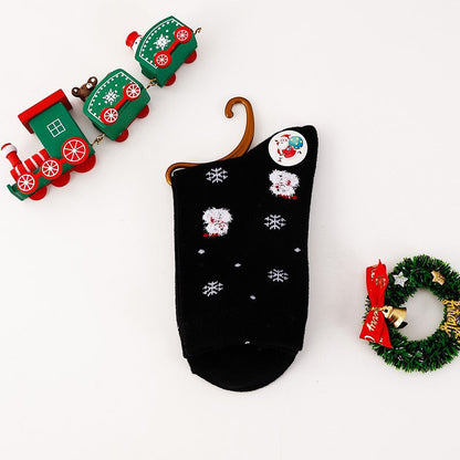 Cute Christmas Stripe Mid Calf Christmas Socks