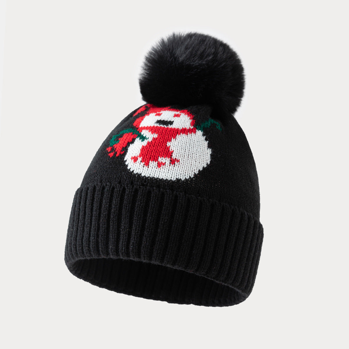Snowman Pom Pom Knit Christmas Hat