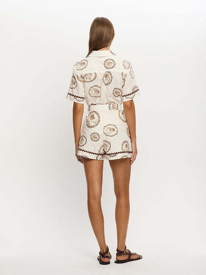 Reilly Romper - Apricot