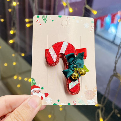 Christmas Cartoon Sparkle Clip Hair Accessory