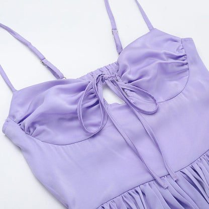 Wisteria Midi Dress - Purple