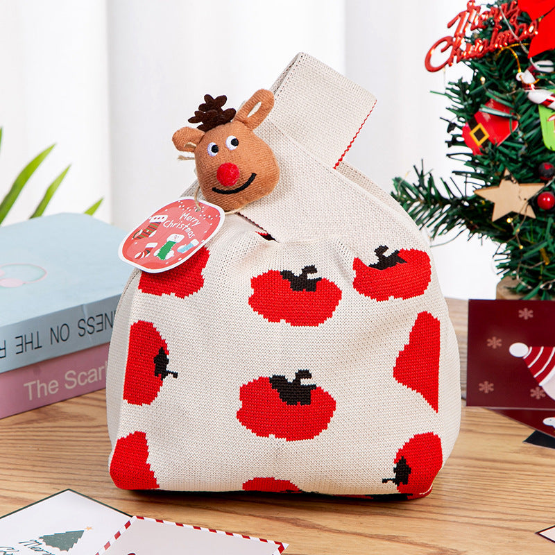 Christmas Woven Practical Gift Candy Handheld Bag