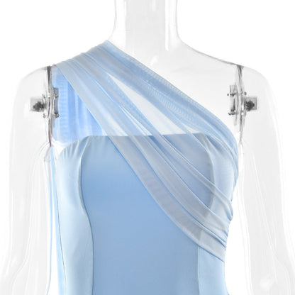 Wintour Mini Dress-Blue