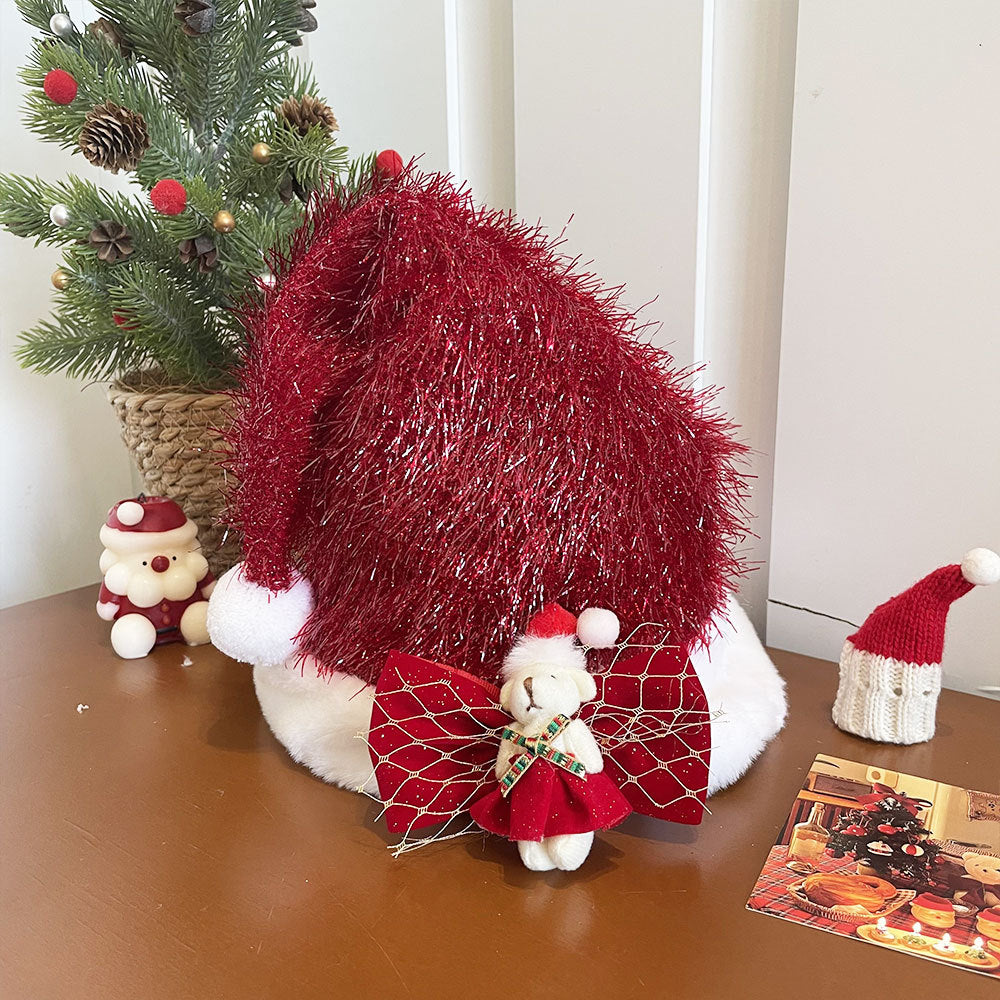 Plush Snowman Santa Soft Knit Christmas Hat