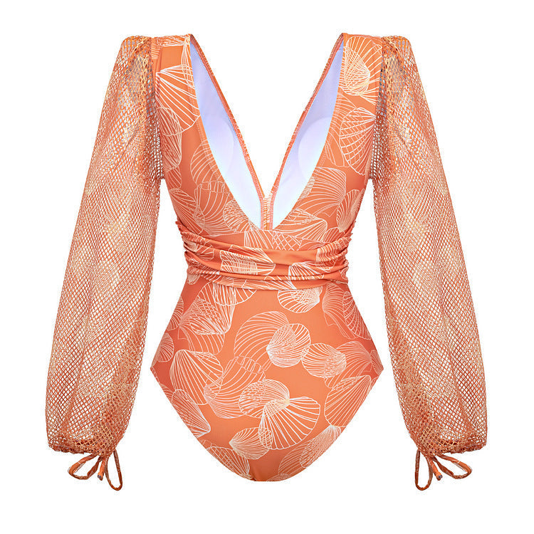 Dusty Rose Swimsuit Set - Orange