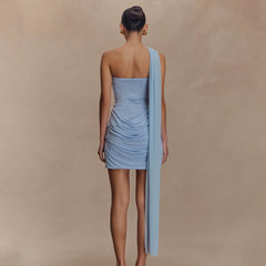 Wintour Mini Dress-Blue