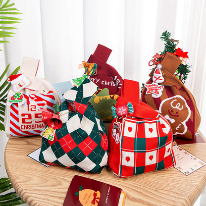 Christmas Woven Practical Gift Candy Handheld Bag