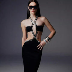 Vintage Gothic Strapless Bodycon Beaded Prom Dress promdress-250223